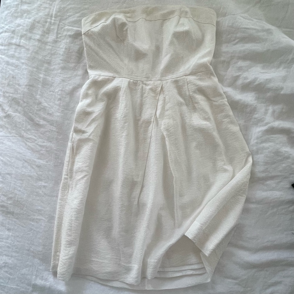 J. Crew Strapless Lorelei Dress in White